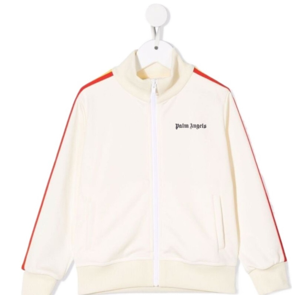 Palm Angels Off-White Jacket with Red Accents